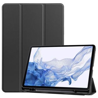 Capa magunivers PU função automática de dormir/acordar com suporte e slot para caneta preto para Samsung Galaxy Tab S8 - 1