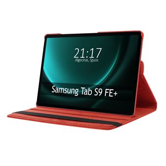 Capa TUMUNDOSMARTPHONE Rotativa 360 para Samsung Galaxy Tab S9 FE+ Plus | Vermelho - 1