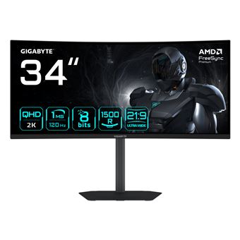 Monitor Gaming GIGABYTE GS34WQCA | LCD | WQHD | 1 ms | 120 Hz | 34" | G - 1