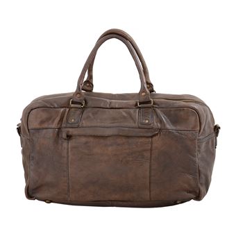 Saco de Viagem em Pele Genuína MP OSLO C260010 em Castanho Ruf - 1