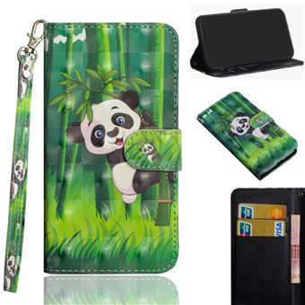 Capa Magunivers | TPU impressão de decoração de ponto de luz com alça panda de bambu para Xiaomi Mi CC9 Pro/Mi Note 10/Mi Note 10 Pro