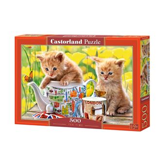 Puzzle Castorland Kitten, Animal Tea Time 500 Peças - 1