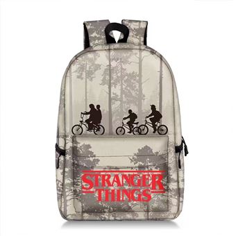 Mochila Escolar DreamWorks | Stanger Things | 28 x 14 x 47 cm | Cinza 1140 - 1