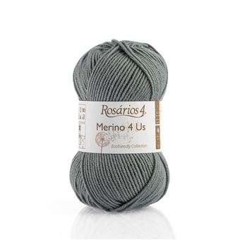 Fio de Lã Rosarios 4 Merino 4 Us | 50G - Cinza 4 - 1