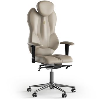 Cadeira de Escritório Ergonómica KULIK SYSTEM Grand | Couro | Bege - 1