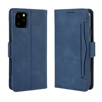 Capa FOXDOCK Protetora para iPhone 11 Pro Max | Suporte e Flip de couro PU | À Prova de Choque | Azul - 1
