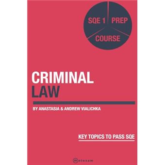 Criminal Law: SQE 1 Prep Course (SQE 1 Law) - 1