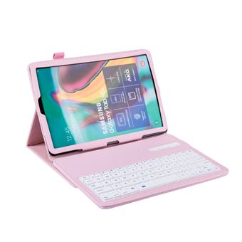 Capa de PU com teclado Bluetooth destacável WISETONY para Samsung Galaxy Tab A 2019 T510 Rosa - 1