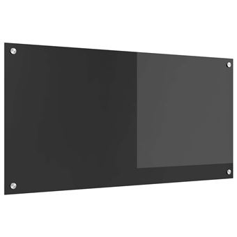 Painel de cozinha vidaXL | Cinza Escuro 100 x 50 cm | vidro temperado - 1