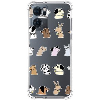 Capa Tumundosmartphone de silicone anti-choque para Oppo Reno 7 5G design de cachorro de desenho animado - 1