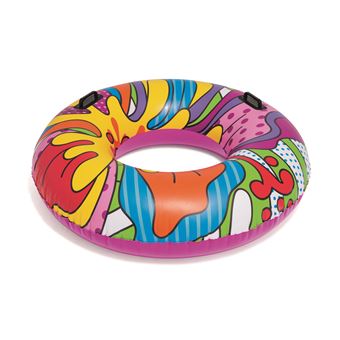 Flutuador de piscina & praia bestway 36125 bóia circular vinil/preto - 1