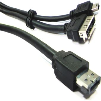 Cabo que Transporta Sinais BeMatik USB M/eSATA M/MiniUSB5Pin-BM-H 0.5m - 1