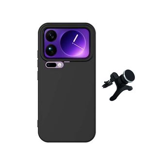 Kit Suporte Magnético Reforçado + Capa Silicone Líquido Phonecare para Xiaomi 17 Pro Max 5G - Preto - 1