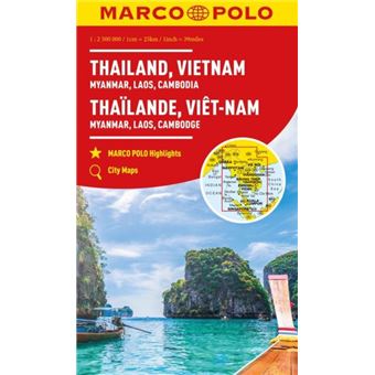 Thailand Vietnam Laos Cambodia Marco Polo Map - 1