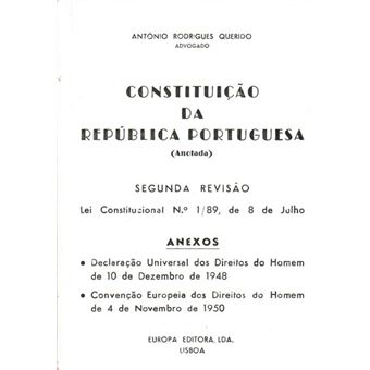 Constituição da república portuguesa. (anotada). - 1