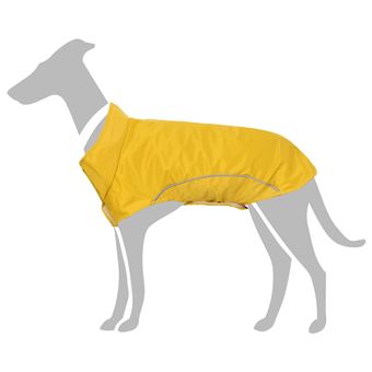 Capa de chuva para cães vidaXL com tiras reflectoras | amarelo | XXS - 1