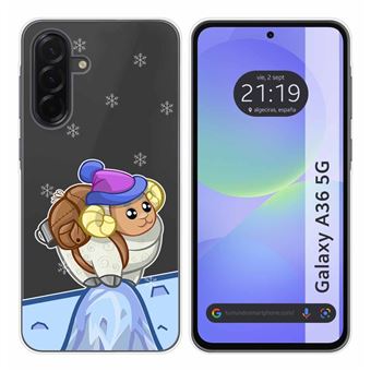 Capa TUMUNDOSMARTPHONE de Silicone Transparente para Samsung Galaxy A36 5G com desenhos de cabra - 1