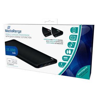 Power Bank MediaRange MR748 25000 mAh Preto