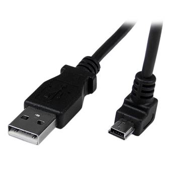 Cabo Usb StarTech.com Cabo Mini USB de 2 m - A para Mini B de ângulo inferior | Preto - 1