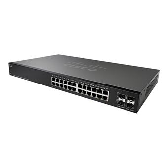 Switch de rede Cisco SG220-28MP Gerido L2 Gigabit Ethernet (10/100/1000) Preto 1U Power over Ethernet (PoE)