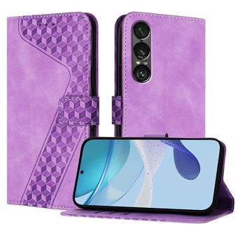 Capa FOXDOCK para Sony Xperia 1 VII com Fecho Magnético | Resistente a Impactos e Quedas | Compartimentos para Cartões | Roxo - 1