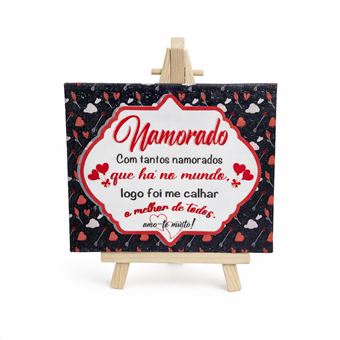 Cavalete Mini com Mensagem Romântica 4 Dupla NAM12011 - 1