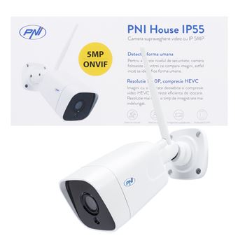 Câmera de Vídeo Vigilância sem Fio PNI House IP55 5MP - 1