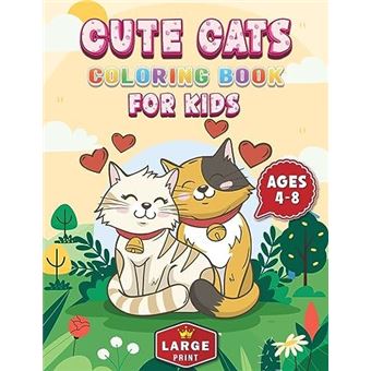 Cute Cats Coloring Book For Kids Ages 48 Large Print By Nora Premium Publishing Other Book - 1