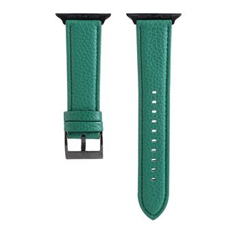 Bracelete de Couro HSMY Durável Simples para Apple Watch Series 6/ SE/ 5/ 4 | 40 mm - Verde - 1