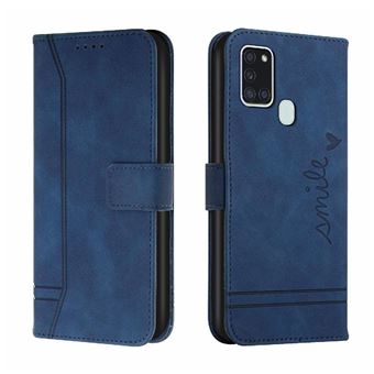 Capa ZURSANA para Samsung Galaxy A21S | Pele PU | Magnética TPU | À Prova de Choque | Azul - 1