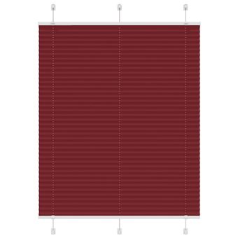 Plissada Cega vidaXL |  Bordéus Vermelho 110x100 cm | Largura Tecido - 1