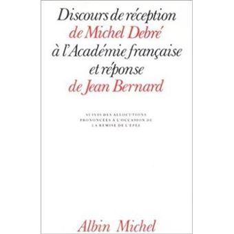 Discours De Reception A L'Academie Francaise - 1