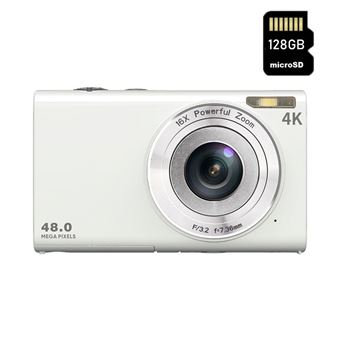 Câmara Compacta Digital LKC DC402AF 48MP | Resolução 4K | Tela de 2, 8'' | 128GB - Branco - 1