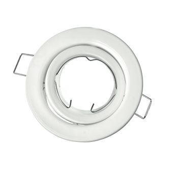 Estrutura embutida Intec redonda ajustável reflex em metal branco cm. - 1
