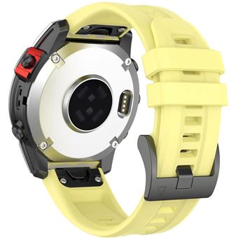 Bracelete em Silicone Antiimpacto com Fecho de Metal para Garmin Fenix 8 Pro | Amarelo - 1