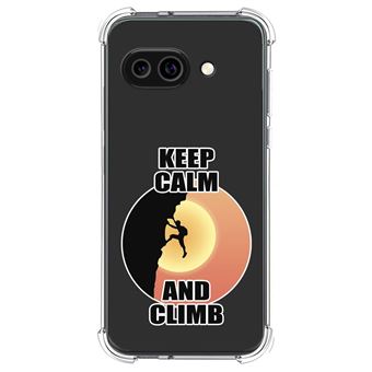 Capa de Silicone Tumundosmartphone à Prova de Choque para Google Pixel 9a 5G | Desenhos de homem escalando - 1