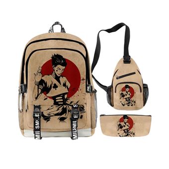 Mochila Escolar DreamWorks | Hunter X Hunter | 3 Peças | Castanho 1571 - 1