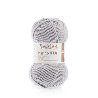Fio de Lã Rosarios 4 Merino 4 Us | 50G - Cinza 62 - 1