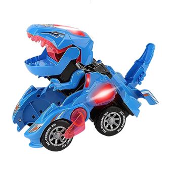 Carro que Vira Dinossauro Mormark DYNOCAR | Telecomando | Led | Azul - 1