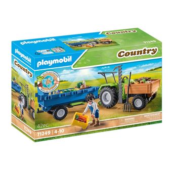 Country Trator com Reboque Playmobil - 1