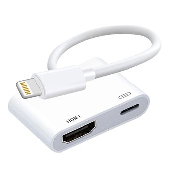 Adaptador Lightning para HDMI / USB-C fêmea Max Excell | Resolução 1080p - Branco - 1