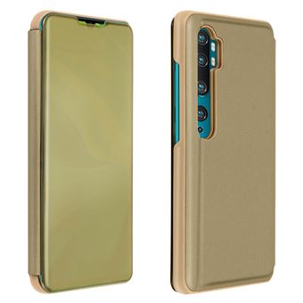 Capa Proteção Avizar para Xiaomi Mi Note 10 /10 Pro | Translúcida | Espelho | Suporte - Dourado