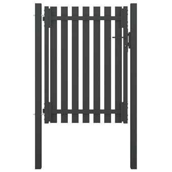 Portão para Cerca vidaXL para jardim 1x1,7 m aço antracite - 1