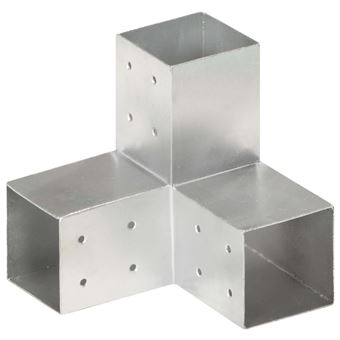 Base para Poste vidaXL em forma de Y 81x81 mm metal galvanizado - 1