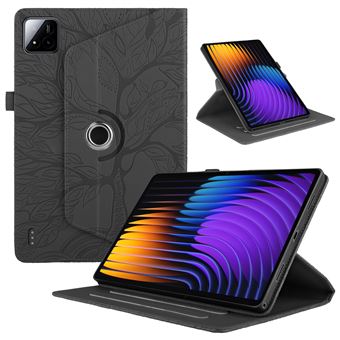 Capa ZURSANA para Xiaomi Mi Pad 7/ Pad 7 Pro 11,2 " 2024 | Pele PU | Suporte Giratório 360 Graus | Preto - 1