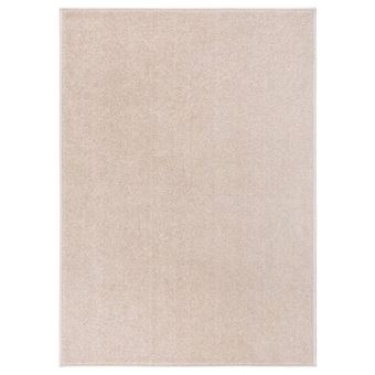 Tapete de Pêlo Curto vidaXL | 140x200 cm | Bege-escuro - 1