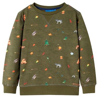 Sweatshirt para criança | vidaXL | caqui 104 | 3 a 4 anos - 1