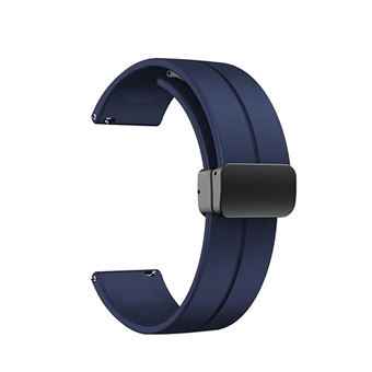 Bracelete de Silicone CapaSmart com Fecho Magnética para Xiaomi Redmi Watch 5 Active | Azul Escuro - 1