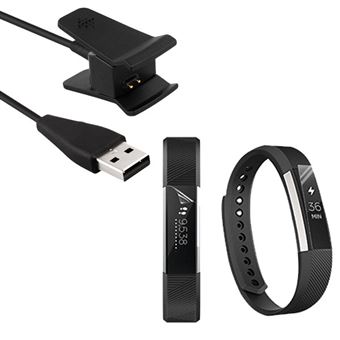 Kit Phonecare Carregador Usb Charger + Película Protectora Ecrã Gel Full Cover para Fitbit Alta - 1