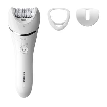 Depiladora de Arranque Philips Epilator Series 8000 BRE700/00 Depiladora Wet & Dry | Prateado, Branco - 1